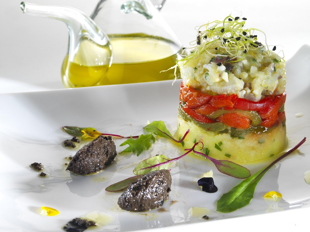 Cod tartare with escalivada - Olive Oils from Spain