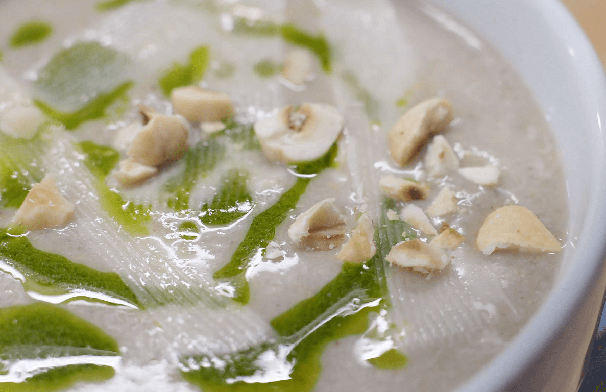 Cream of Mushroom Soup with Hazelnuts - Olive Oils from Spain