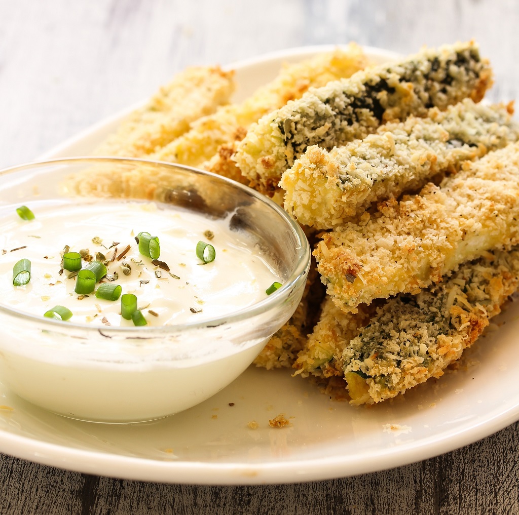 Parmesan Crusted Zucchini - Olive Oils from Spain