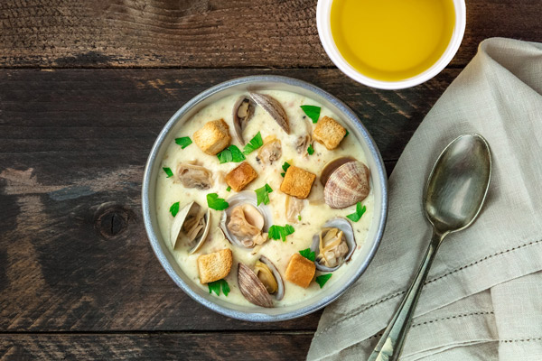 Boston Clam Chowder - Olive Oils from Spain