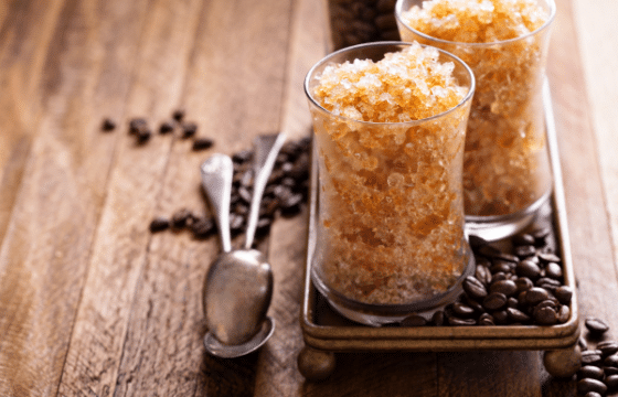 Coffee granita with olive oil